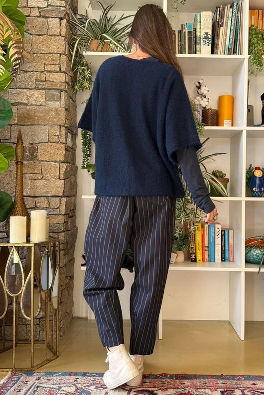 Clemmie Box Knit Navy